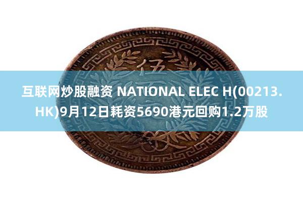 互联网炒股融资 NATIONAL ELEC H(00213.HK)9月12日耗资5690港元回购1.2万股