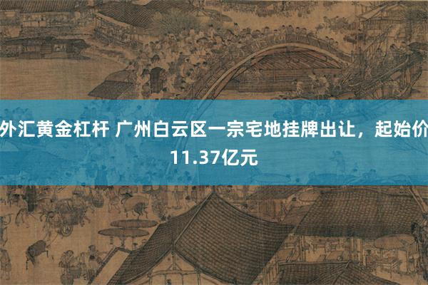 外汇黄金杠杆 广州白云区一宗宅地挂牌出让，起始价11.37亿元